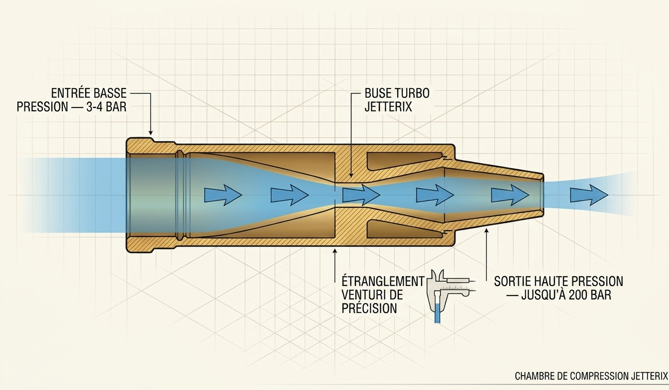 Jetterix compression chamber cross-section diagram
